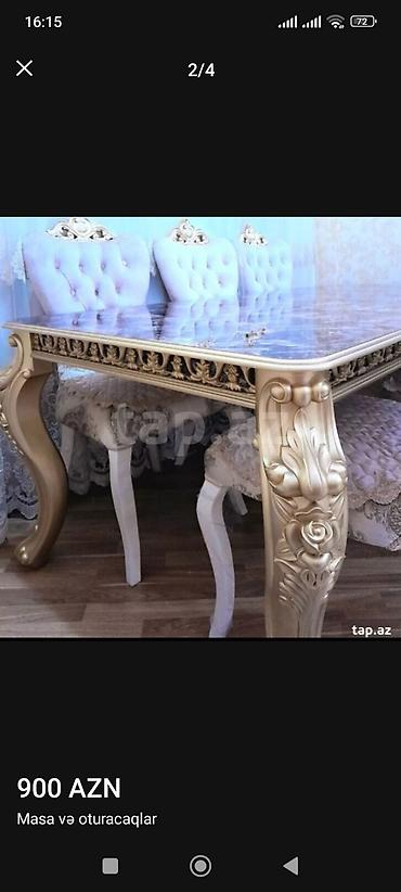 lalafo stol stul îkinci el: İşlənmiş, Transformer, Kvadrat masa, 8 stul — 2