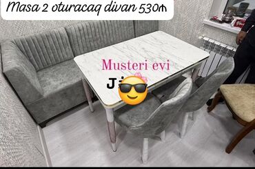 Divanlar: Künc divan və masa desti