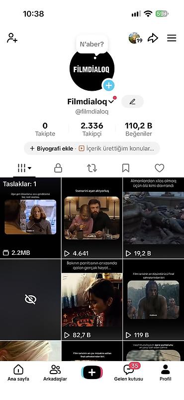 Видеосъемка: Xidmət: “Filmdialoq” adlı kontent səhifəsi Təsvir: - Filmlərdən və — 1