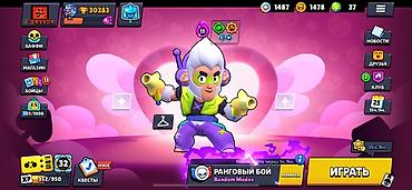 Nintendo 3DS: Аккаунт Brawl Stars Основные показатели: - Трофеи: 30 283 - Ранг боя — 1