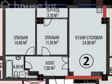 Продажа квартир: 2 комнаты, 66 м², Индивидуалка, 4 этаж — 11