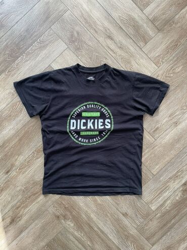 мужская футболка с рисунком: Legit Футболка Dickies черного цвета с круглым вырезом и короткими