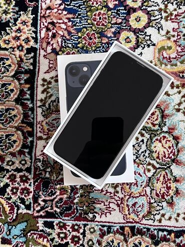 Apple iPhone: IPhone 13, 128 GB, Midnight, Zəmanət, Face ID, Sənədlərlə