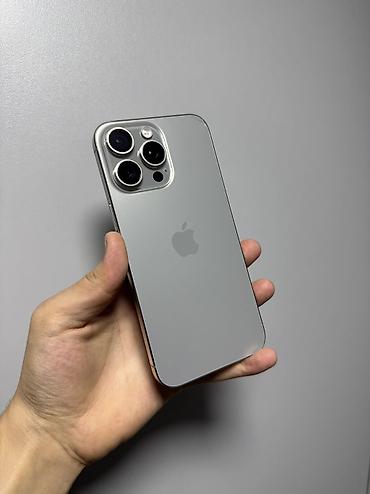 айфон макс: IPhone 15 Pro Max, Б/у, 256 ГБ, Natural Titanium, 90 % — 1