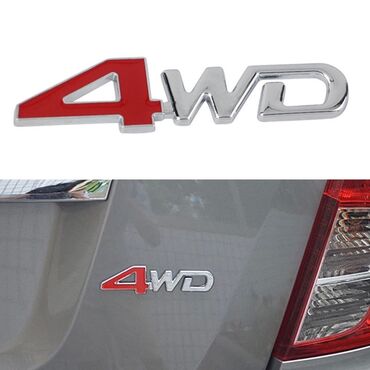 наклейка на авто: Металлическая наклейка 4WD, Стайлинг автомобиля, 3D наклейка