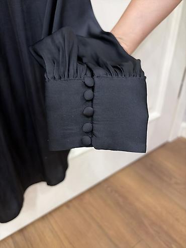 oversize: H&M qadın bluzası - Rəng: tünd boz/şifer - Ölçü: EUR 42 (UK 14 — 5