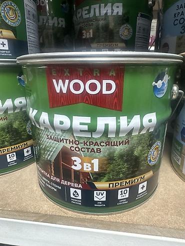 Защитно-красящий состав для древесины «Карелия» EXTRA WOOD, 3-в-1