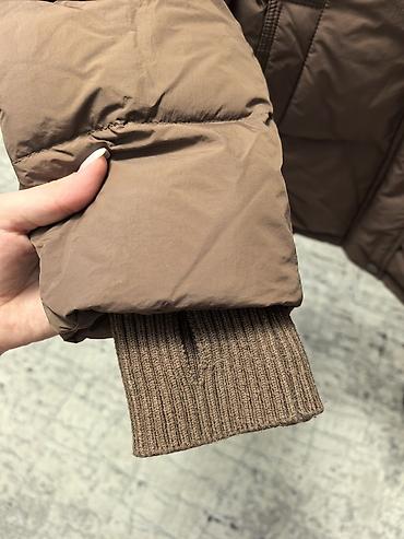 кокон куртка: Пуховик, Короткая модель, С капюшоном, XL — 3