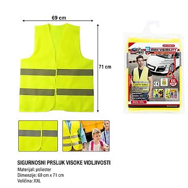 KMT Zaštitni prsluk KSKSL fluorescentno žuti 2000974-A Fluorescentni