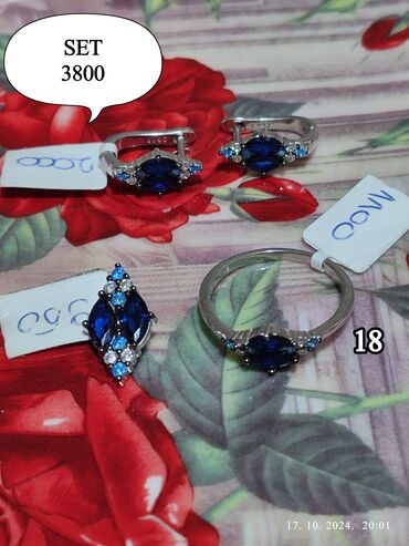 tissot satovi cena srbija: Set: Earrings, Necklace, Ring, Material: Silver