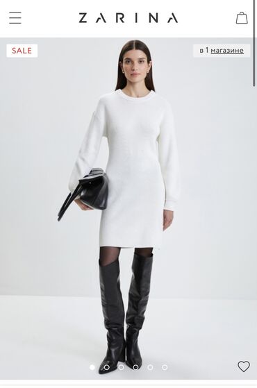 б у свитер: Повседневное платье, Зима, Короткая модель, Платье-свитер, XS (EU 34)