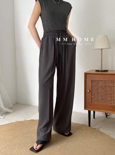 костюм шым женский: Повседневные брюки, Палаццо, Китай, Высокая талия