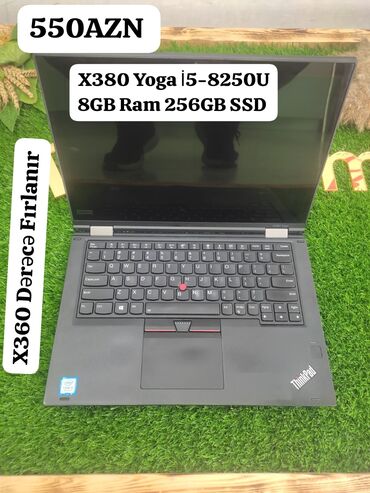 lenovo komputer qiymetleri: İşlənmiş Lenovo Yoga, 13.3 ", Intel Core i5, 256 GB, Ünvandan götürmə, Pulsuz çatdırılma, Rayonlara çatdırılma