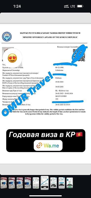Туристические услуги: Помощь в оформлении визы в Кыргызстан 🇰🇬 Сапар виза ✅ Выездная виза ✅ — 2