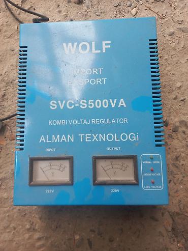 regulyator: Məhsul: WOLF SVC‑S500VA Kombi Voltaj Regulyatoru Xüsusiyyətlər: - — 2