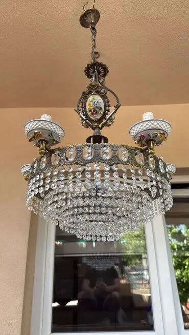 RS - Antique Chandeliers: Stari kristalni luster - ODLIČNO STANJE 💎✨ Stari kristalni luster, u — 11