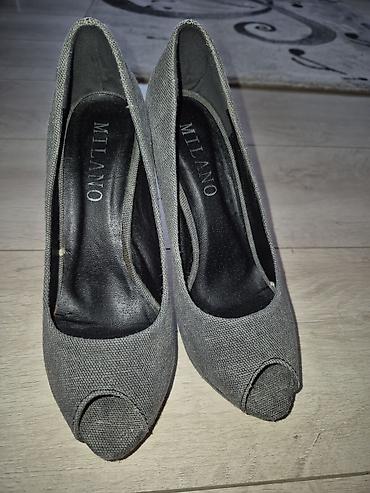 bele patike 36: Sive ženske salonke s otvorenim prstima (peep toe) – Milano - — 2