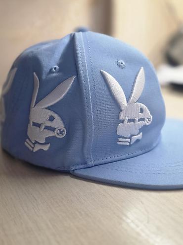 snapback: Снэпбек кепка, светло‑голубая. - Прямой козырёк с прострочкой - — 4
