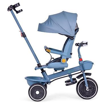 elite ranac: ECOTOYS 2u1 tricikl sa rotirajućim sedištem i sklopivom tendom – Blue — 3