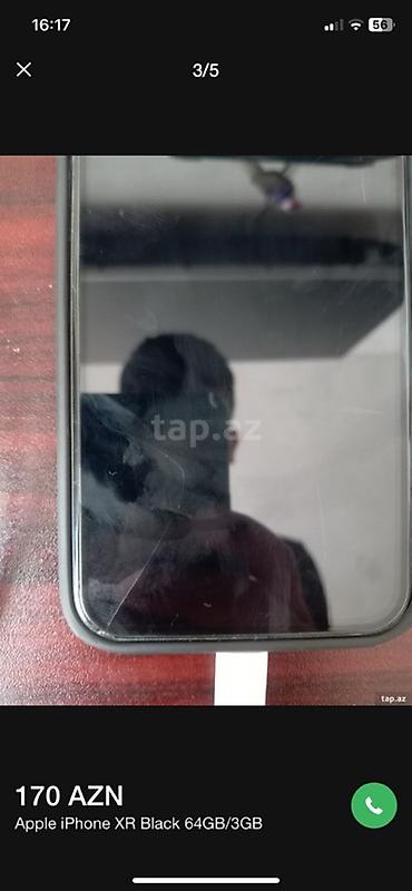 iphone x qiymet: IPhone Xr, 64 GB, Qara, Qırıq — 3