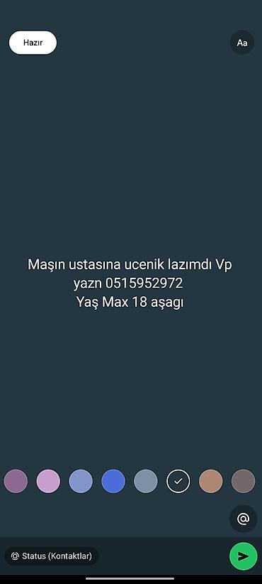 16 yas ucun is: Maşın ustasına şagird axtarılır. - İş: Avtomobil təmiri sahəsində — 1
