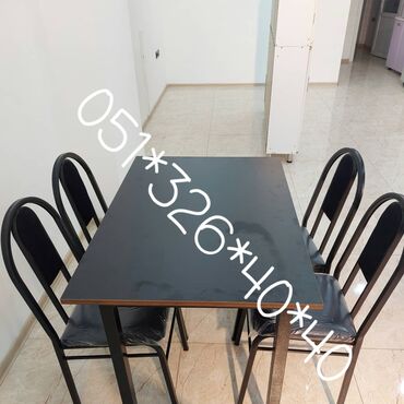Masa və oturacaq dəstləri: Qonaq otağı üçün, Yeni, Açılan, Dördbucaq masa, 4 stul -da lalafo.az — 13 Masa və oturacaq dəstləri: Qonaq otağı üçün, Yeni, Açılan, Dördbucaq masa, 4 stul — 13