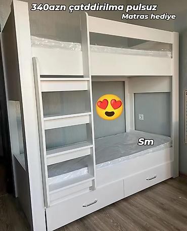 damla mebil: Oğlan və qız üçün, Yeni, Çarpayı, Matras ilə, Siyirməli — 1