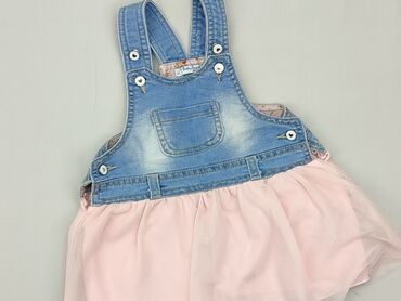 długa sukienka letnia w kwiaty: Dungarees, 9-12 months, condition - Good