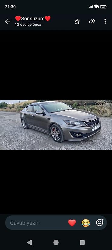 optima otracaqlar: Kia Optima sedan – SX paketi Mühərrik və ötürmə: - Benzinli mühərrik — 7