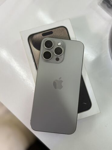дешевые ноутбуки до 10000: IPhone 15 Pro Max, Колдонулган, 256 ГБ, Natural Titanium, Куту