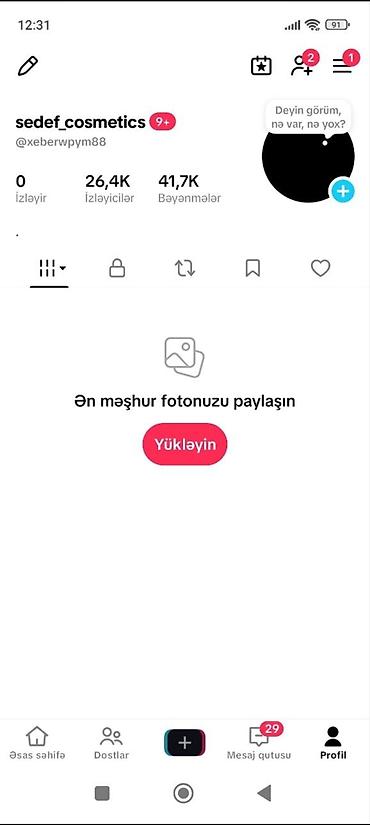 İş: Xidmət: Sosial media profilinin idarə edilməsi və brendin təqdimatı — 1