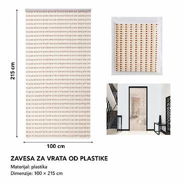 KMT Plastična zavesa od perli 50 kom 296431 Dekorativna zavesa za