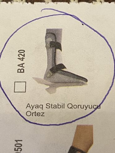 Bandajlar, korsetlər, korrektorlar: Ayag goruyucu ortez, ölçü M,az işlənib,təzə kimidir,95 man alınıb