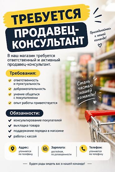 ait group: Требуются продавец -консультанты.Без опыта 0 сом в день.З/П в месяц 2 — 1