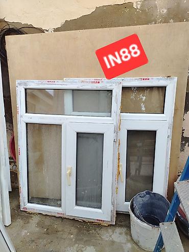 İşlənmiş İkiqat şüşə paketi Plastik pəncərə, Еni: 90 sm, Uzunluğu: 125 sm