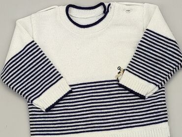 biały sweterek dla chłopca 74: Sweter, 6-9 m, stan - Dobry