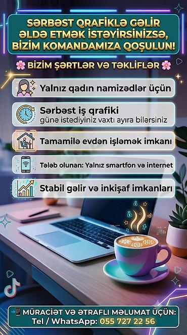 Sərbəst qrafiklə, öz vaxtınızı özünüz idarə edərək gəlir əldə etmək