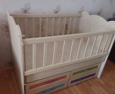 divan kontakt home: Uşaq beşiyi – çekmecəli, tənzimlənən ön tərəfli - Material: ağac/LDSP — 2