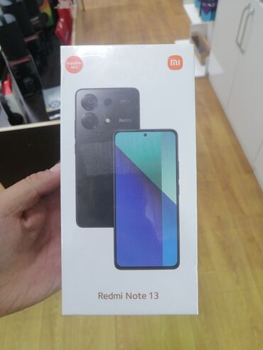 xiomi 14 qiymeti: Xiaomi Redmi Note 13, 128 ГБ, цвет - Черный, 
 Сенсорный, Отпечаток пальца, Две SIM карты