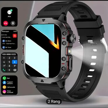 Qaşıqlar: Smart saat, Sensor ekran, rəng - Qara