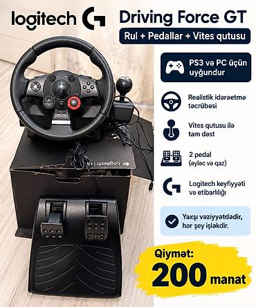 Logitech Driving Force GT – Rul + Pedallar + Vites qutusu - PS3 və PC — 1