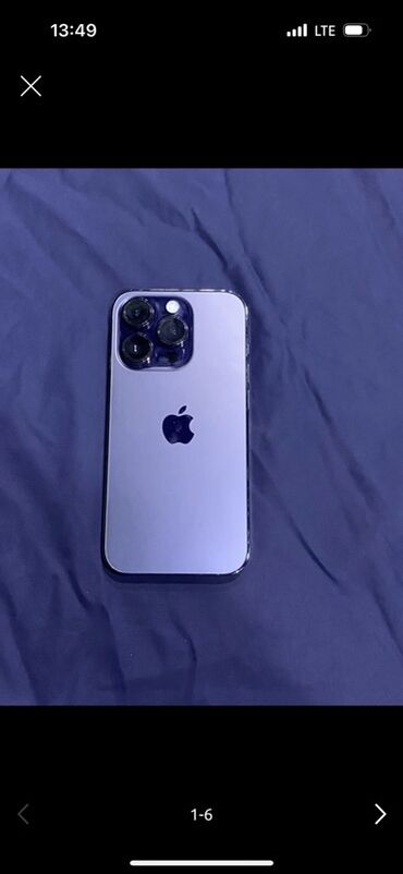 купить айфон 14 бу: IPhone 14 Pro, Б/у, 128 ГБ, Deep Purple, Защитное стекло, Чехол, 86 %
