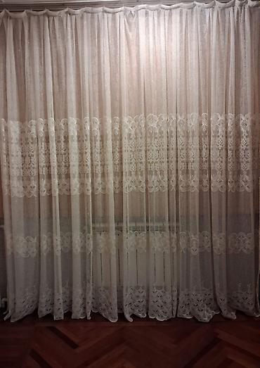 Tül pərdə dəsti - Rəng: ağ, şəffaf effektli - Material: incə lalafo.az -da Tül pərdə dəsti - Rəng: ağ, şəffaf effektli - Material: incə