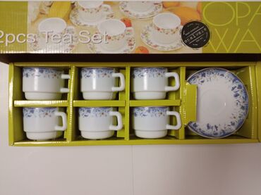 Кухонные наборы: Набор для чая (новый) на 6 персон (12 предметов 6 чашек + 6