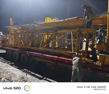 Услуги автовышки, крана: Секции башенного крана (металлоконструкции) - Жёлтые решетчатые — 3