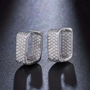 Minđuše: Minđuše – srebrni ton, različiti dizajni - Model 1: Okrugle minđuše — 12