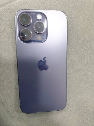 Apple iPhone: IPhone 14 Pro, 128 GB, Deep Purple, Barmaq izi, Face ID