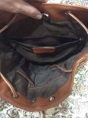 Rukzaklar: Стильный рюкзак из натуральной кожи, цвет рыжий, в отличном состоянии — 4