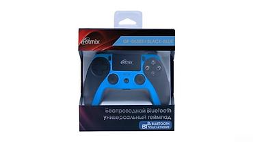 2.4g wireless controller gamepad: Ritmix GP-063BTH Black-Blue / Wireless Bluetooth Universal Gamepad 🟢 — 1