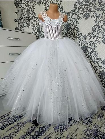 Платья: Детское платье, цвет - Белый, Новый — 6